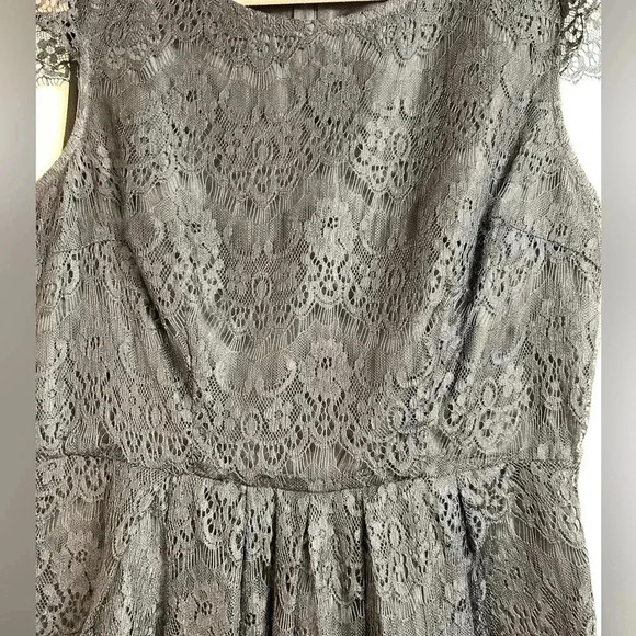 Dex Black Lace Dress, cap sleeves, lined, Small. Pretty, Whimsical, Goth, Prom - Picture 7 of 12